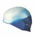 ABSTRACT-Plavecká čepice silikonová bílá s modrým v zadu