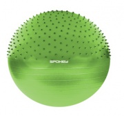 HALF FIT Gymnastický míč 2v1 65 cm včetně pumpičky zelený